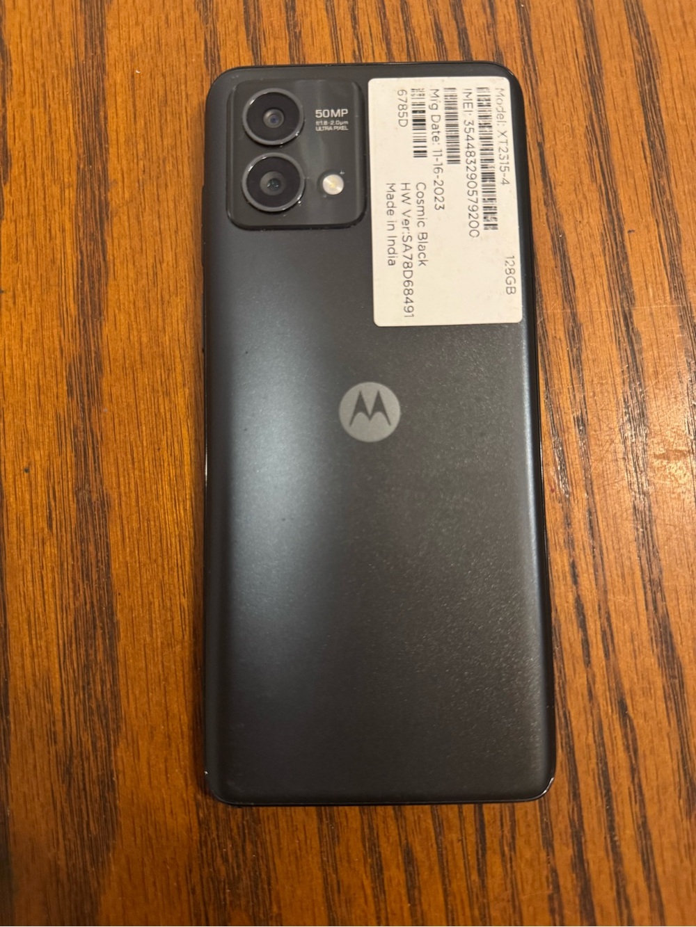 Locked And Cracked Motorola Moto G Power 5G (2023) XT2311 128GB Black w/pen